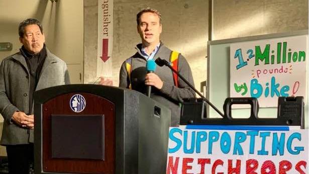Person speaking at a podium