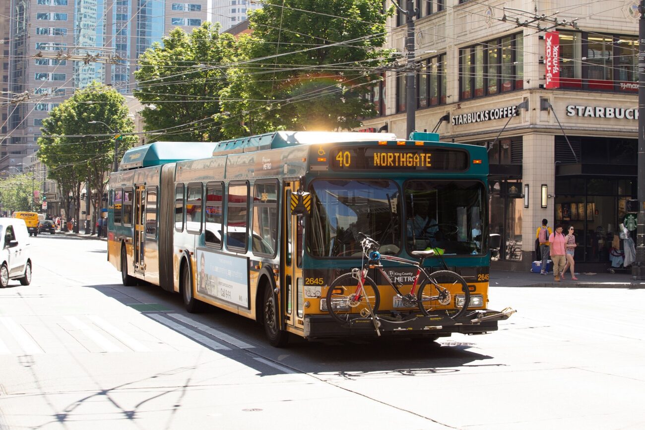 King County Metro Route 40 bus in downtown Seattle.