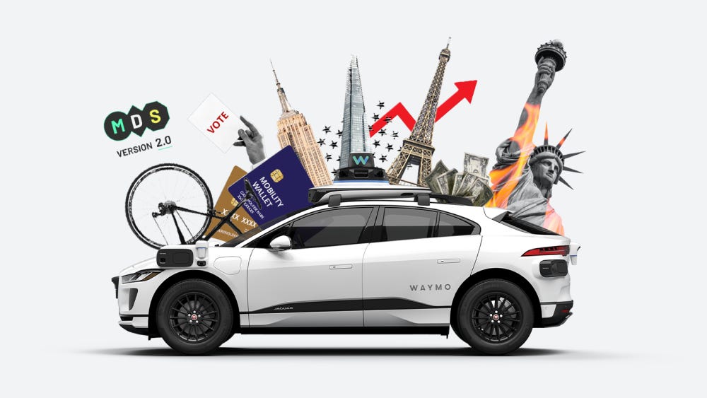Waymo car with graphics.