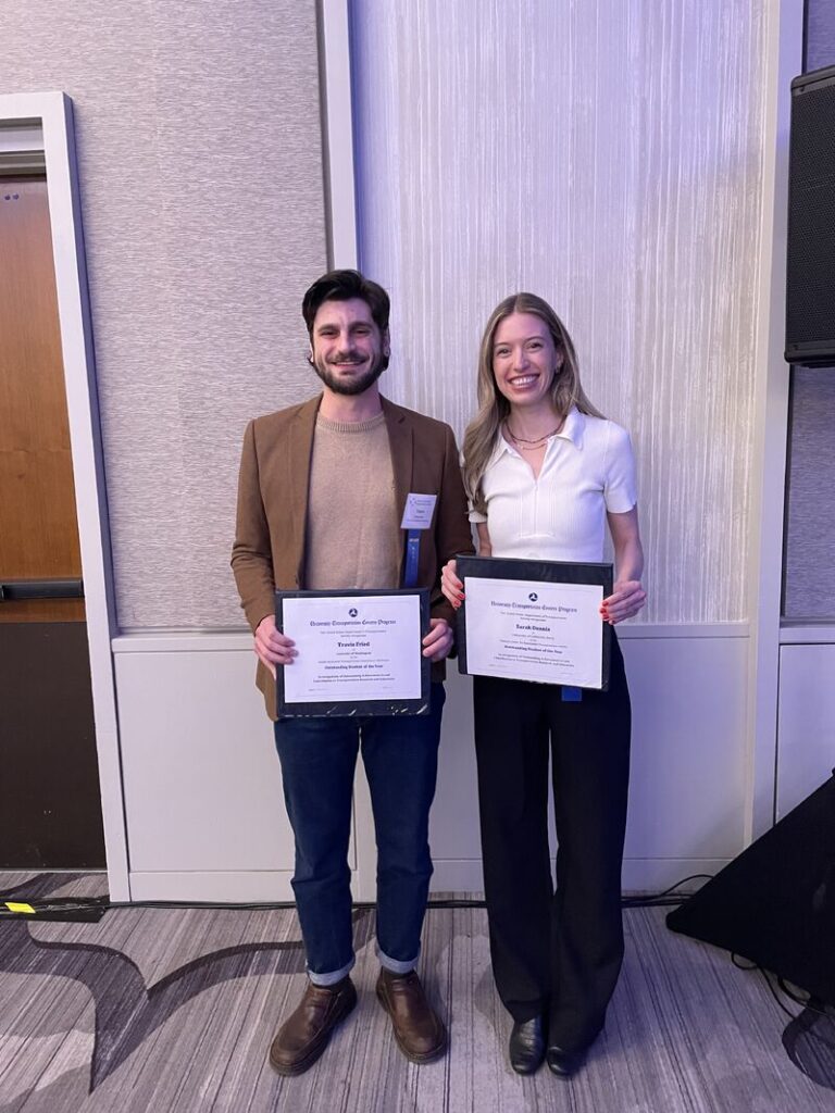 Sarah Dennis-Bauer and Travis Fried Recognized as CUTC Students of the Year